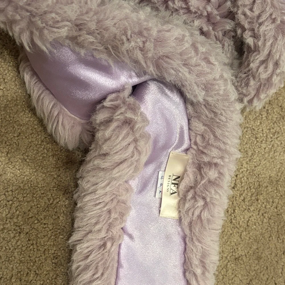 FA Light Lavender Faux Fur Scarf